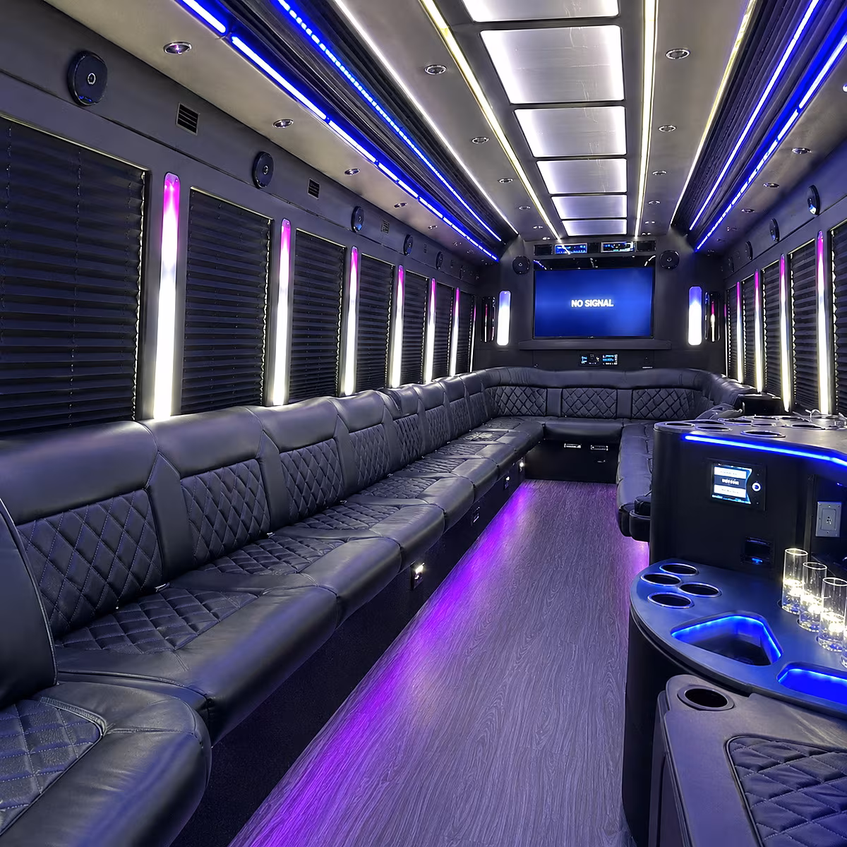 provo 30 passenger party bus inside