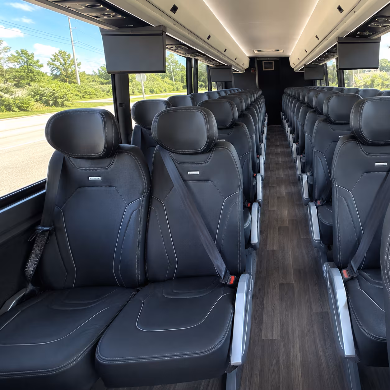provo 47 passenger charter bus inside